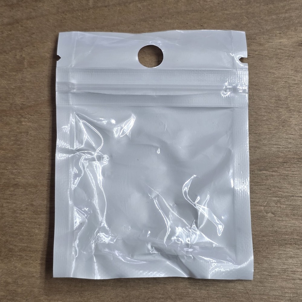 50x 2″ x 3″ Small Resealable Bags Hang Hole Clear/White Jewelry Coin 80x60mm