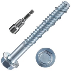 Hardened Carbon Steel Wall Anchors 10 Pack Cement Self-Drill Hex Socket Tool New