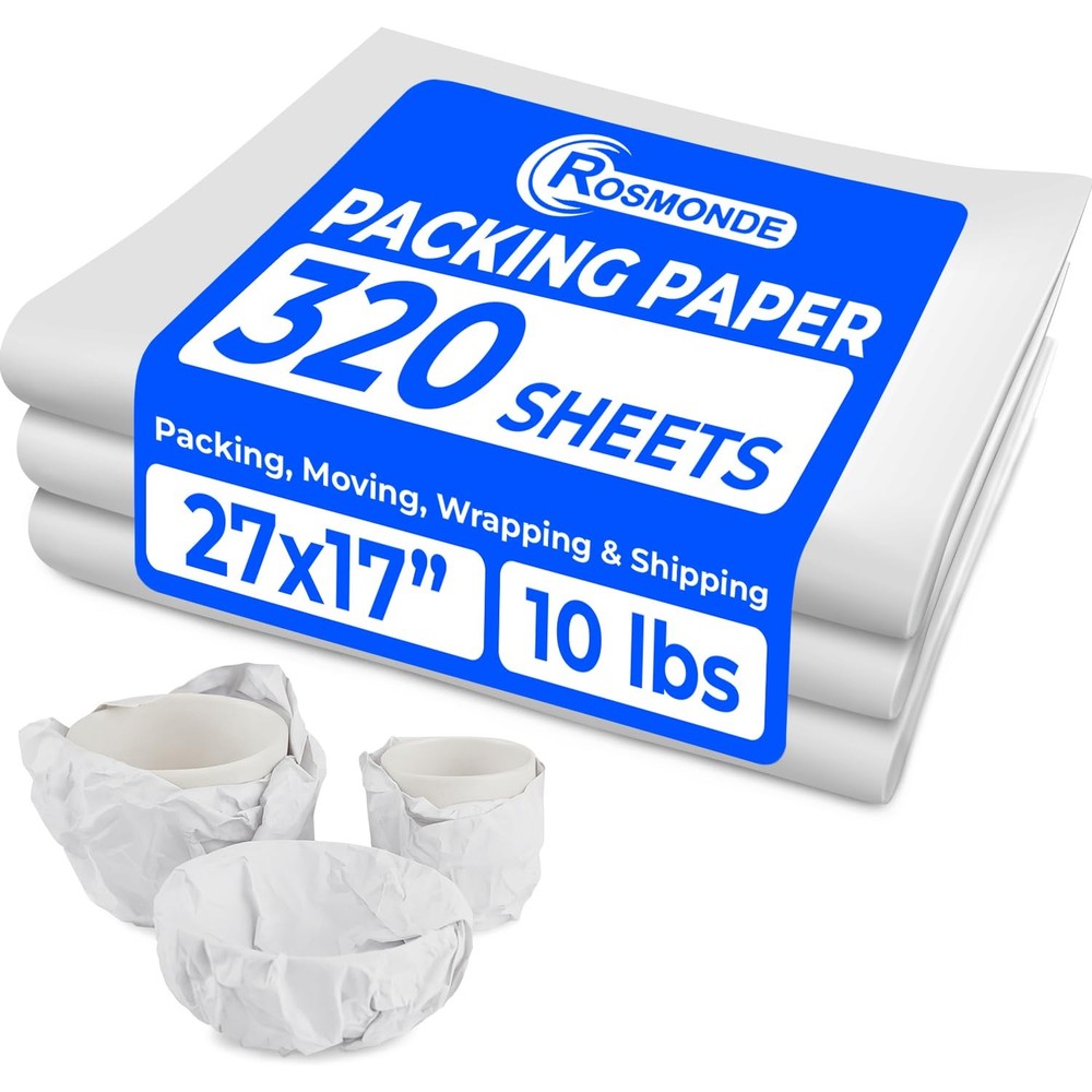 Packing Sheets For Moving, 27″ x 17″, 10 lb | 320 Sheets, Non-Printed Sheets …