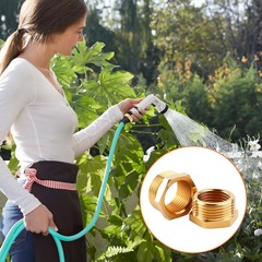 3/4″ GHT Male to 1/2″ NPT Female Brass Hose Adapter – 4 Pack Heavy Duty Garden H