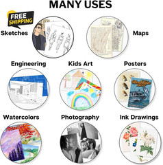 11×17 Portfolio Binder 24 Clear Sleeves Art Presentation Folder Acid Free Black