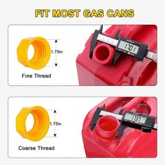 Yellow Flexible Pour Nozzles for Gas Cans – 5 Pack Compatible with 10 Gallons