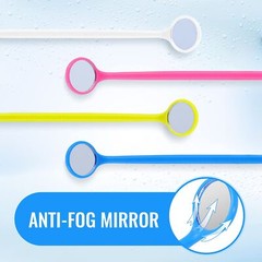 40Pcs Disposable Dental Inspection Mouth Mirror,Oral Tools Checkers (4 Colors)