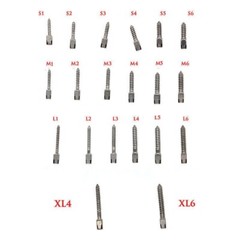 Dental Endo Pure Titanium Assorted Conical Screw Posts Root Canal 20 Size 30 Pcs