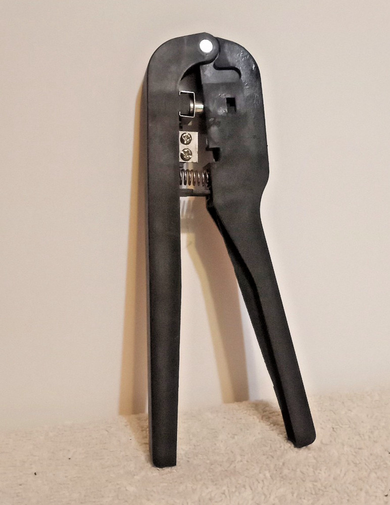 RJ11 crimp tool, plastic, for telephone cable connectors
