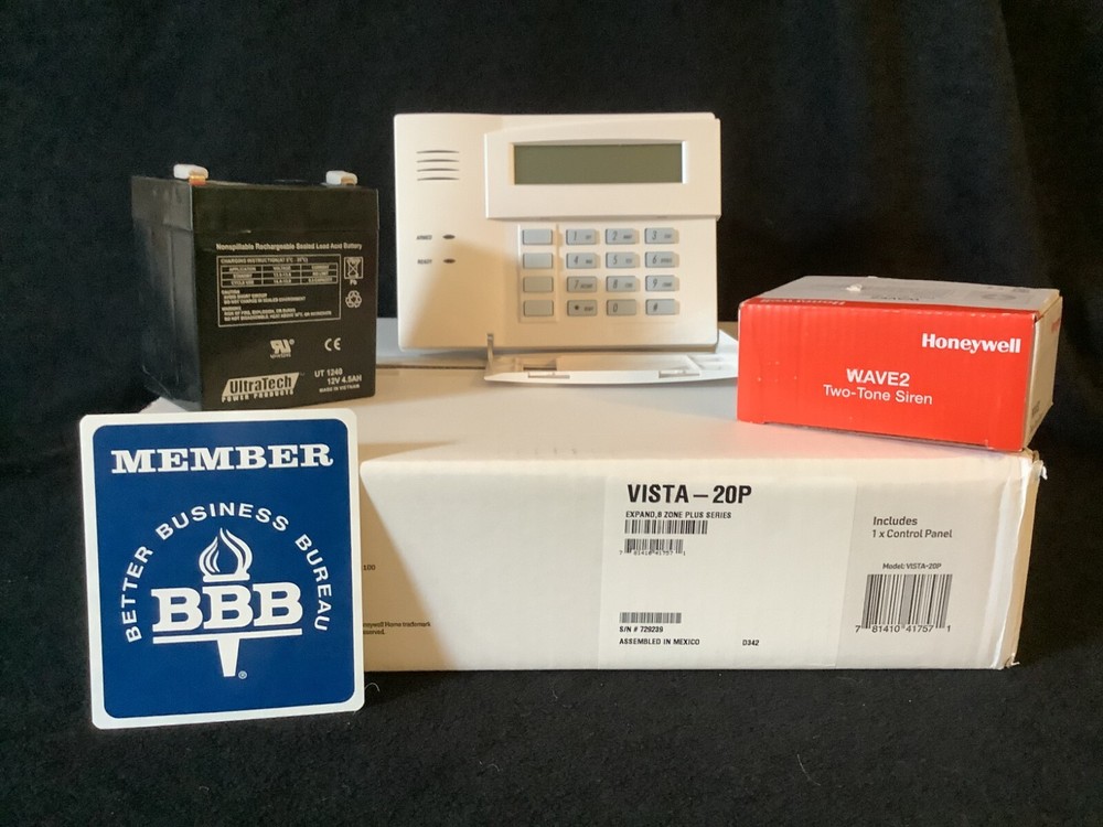 Honeywell Vista-20P, 6160RF, Wave2, Battery – “A+” rated BBB Company