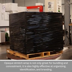 20″ x 1000 FT 80 Gauge Black Extended Core Pallet Stretch Wrap 4 Rolls