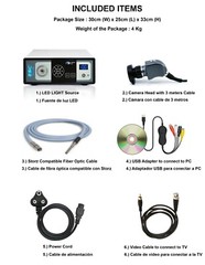Endoscopy Camera & Cold LED Light Source HD USB ENT Medical Endoscope with fiber