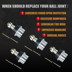 Front Upper & Lower Ball Joints Compatible with Honda Rancher 350 TRX350 (2000-2