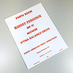 Massey Ferguson 41 Rear-Mounted Sickle Bar Mower Parts Operators Manual Service