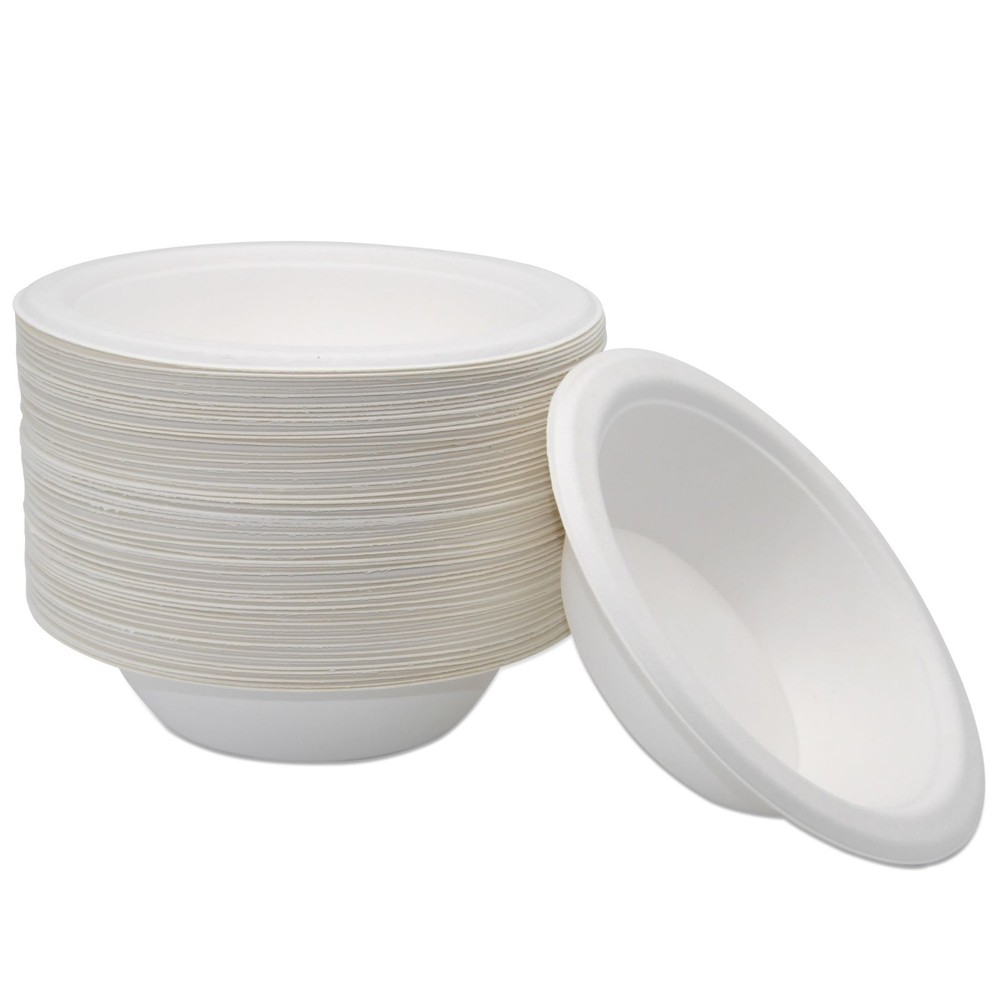 1000ea – 12 oz. Disposable Compostable Paper Bagasse Bowl
