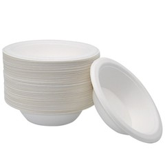 1000ea – 12 oz. Disposable Compostable Paper Bagasse Bowl