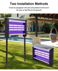 Solar Bug Zapper Outdoor 4500V Mosquito Killer Powered USB Rechargeable IPX5 New