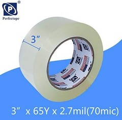 3″ Heavy Duty Packing Tape 6 Rolls, Total 390Y, Clear, 2.7 mil, 3 inch x 65 Y…