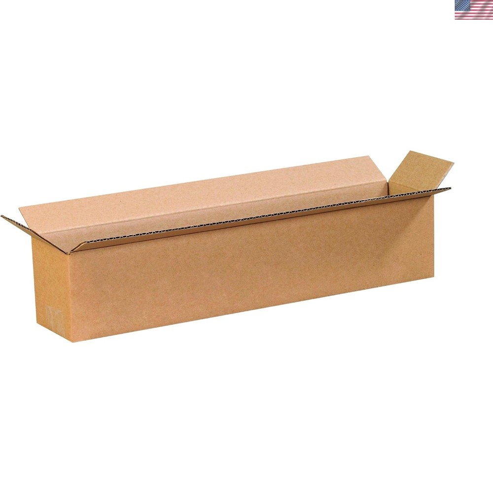 Bulk Pack of 25 Long Corrugated Boxes | Sturdy 65 lb Capacity | USA Made