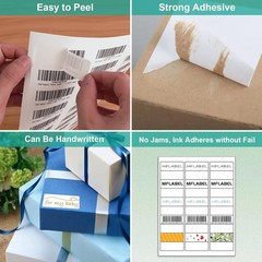 1″x2 5/8″ Address Shipping Labels Blank Mailing Stickers 30 Up for Laser/Inkjet