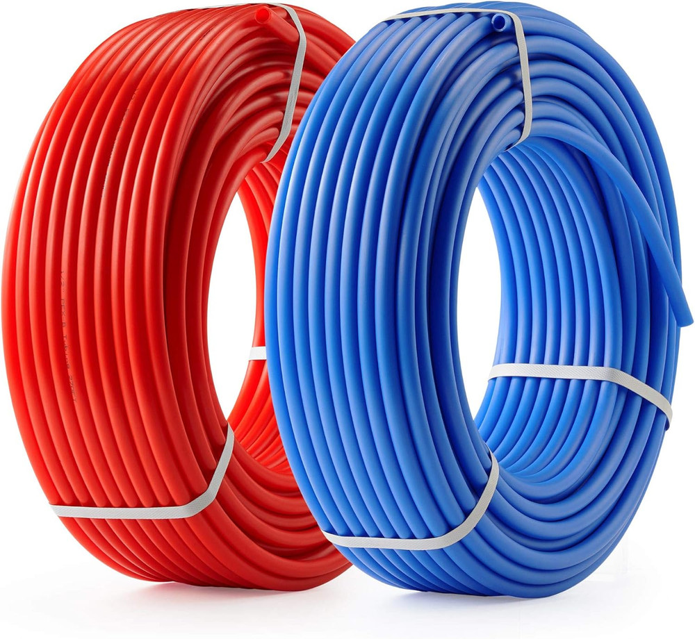 ZELCAN 2x300ft 1/2″ PEX-B Tubing Red+Blue Non-Barrier for Water Line