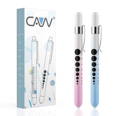 2 Pcs Durable LED Medical Penlight with Pupil Gauge – Gradient Pink & Blue