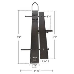 Black Widow Motorcycle Bike Carrier with Ramp for 2″ Hitch, 600 Pound Capacity