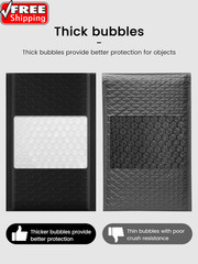 Black Bubble Mailers 4X8 Inches 50 Pack, Usable Size 4X7″ Bubble Envelopes for S