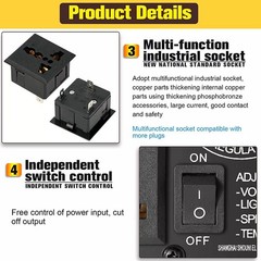 Electric Motor Variable Speed Controller – 120V~220V 15A 4000W AC Motor Speed US