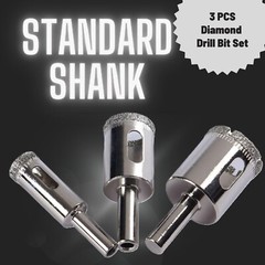 Drilax Diamond Drill Bit Set 1/2 (0.5) 3/4 (0.75) 1 inch Tile Hole Saw Kit Ceram