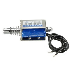 DC 12V 300mA 8.4W 6N 10mm,Pull,Push Type Linear Motion Electromagnet Solenoid
