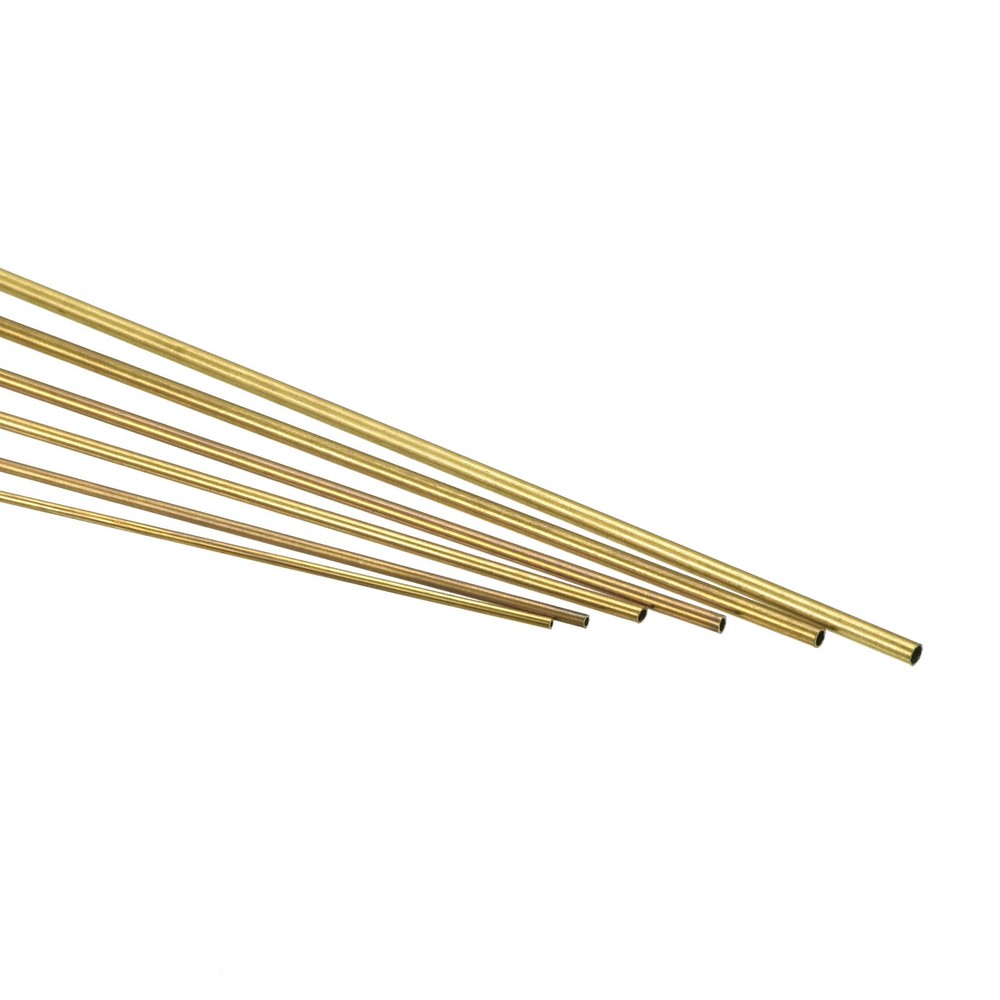 Brass Tube 1mm 1.2mm 1.4mm 1.6mm 1.8mm 2mm OD x 0.2mm Wall Thickness 300mm