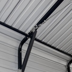 20x20ft Galvanized Carport, 400 sq ft, 10ft Open Side Walls, 27-gauge Roof