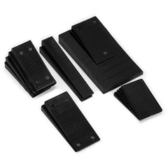 16 Pack Multiple Size Slopes Black Plastic Composite Shims Leveling Wedges for F