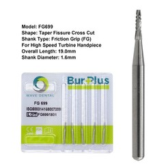 Wave Dental Surgical Burs 25mm Carbide FG Bur Round Taper Straight High Speed