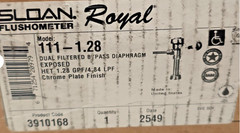 SLOAN Royal 111-1.28 Flushometer 1.28 GPF Exposed Manual Flush 3910168