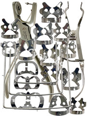 20 Pcs German Rubber Dam Starter Kit with Frame Punch Clamps Dental Instruments