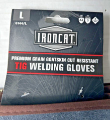 Ironcat Welding Gloves TIG 6144 Sze Large Gray Work Ranching Soft Leather safety