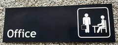 OFFICE or MANAGER Sticker Sign 9×3 inch MADE IN USA *choose one* Door Window