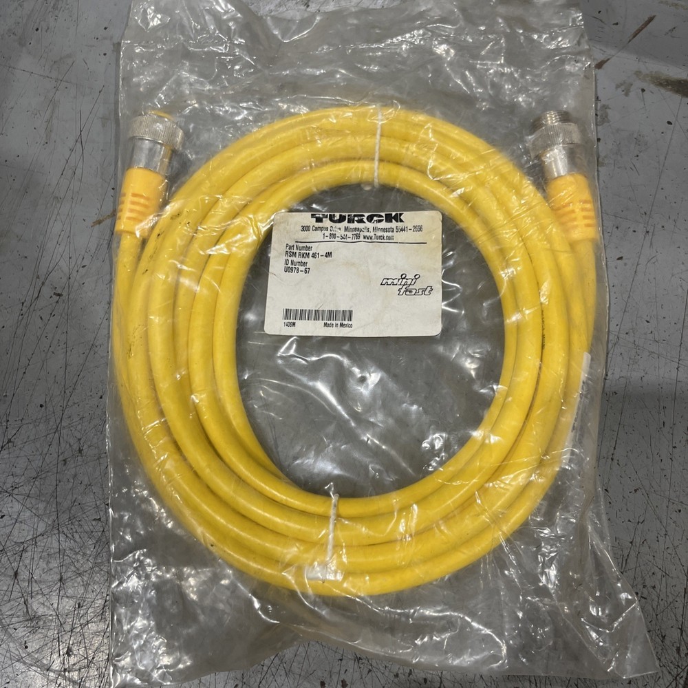 🔥TURCK RSM RKM 461-4M, MINIFAST DOUBLE-ENDED CORDSET, U0978-67, New🇺🇸
