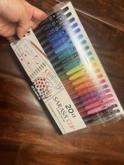 20 Count Zebra Sarasa Clip Gel Pens Assorted Colors 0.5mm Fine Point