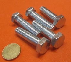 Tap Bolt, FT, 8.8 Zinc Plated Metric, M12 x 1.75 x 40 mm Length, 50 Pc