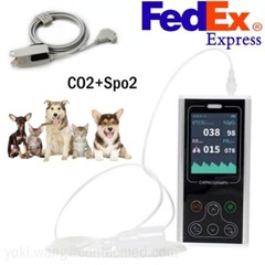 CA10S VET Capnograph Veterinary Sidestream ETCO2 SPO2 PR Rechargeable Animals