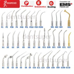 Woodpecker Scaling Perio Endo Tips EMS P1 Dental Ultrasonic Scaler LED Handpiece