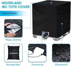 275 Gallon IBC Water Tank Cover – 420D Oxford Fabric with Drawstring