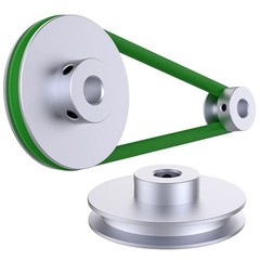 Aluminium V-Groove Pulley OD 20mm-100mm With Fixed Screw for 5mm/6mm Width Belt