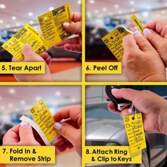Versa Tag 250 Key Tags Self Laminating, Metal Ring & 125 Blank Window Stickers