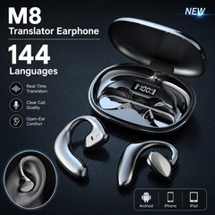 Smart Voice Translator Earbuds 144 Language Two Way Real-Time Translation Device