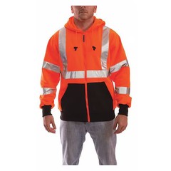 Tingley S78129 Hi-Vis Hooded Sweatshirt, 3, R, Polyester, Orange, 2Xl