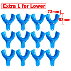 12 Pcs Dental Impression Trays Perforated Plastic Autoclavable Trays EASYINSMILE