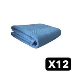 Moving Blankets PACK OF 12 – Non‑Woven 80 In. X 72 In. Furniture Protection Pads