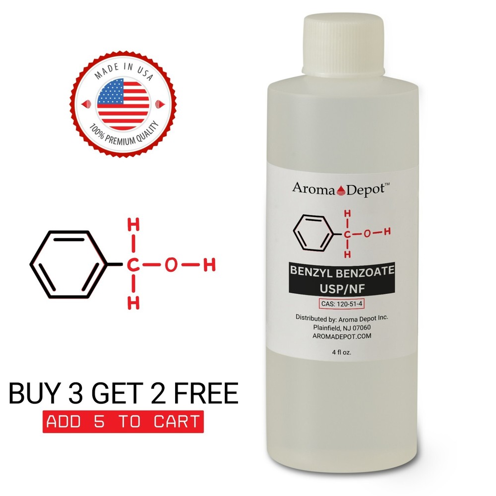 Benzyl Benzoate 4 oz. USP/NF Wholesale Cas: 120-51-4 Bulk for Aroma, Cosmetics
