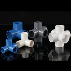 3/4/5/6-Way Elbow Connector Pipe Fittings 1/2″ 3/4″ 1″ 1.2″ 1.5″ White Blue Grey