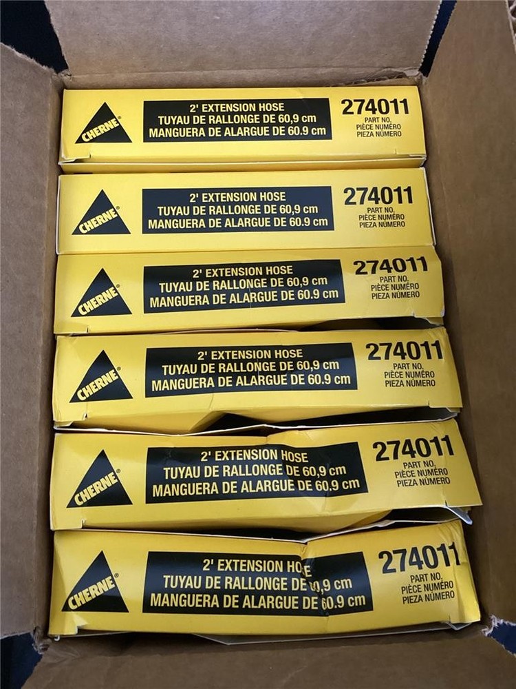 + Lot of 6 CHERNE 2′ Extension Hose Yellow 274011